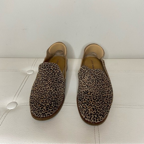 Lucky Brand Cahill Leopard Print Loafer Eyelash Sophia Leather Loafers Size 10 - Picture 10 of 12